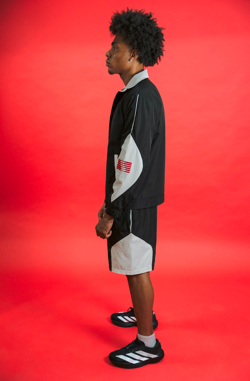 V-Sport Nylon Tracksuit Set
