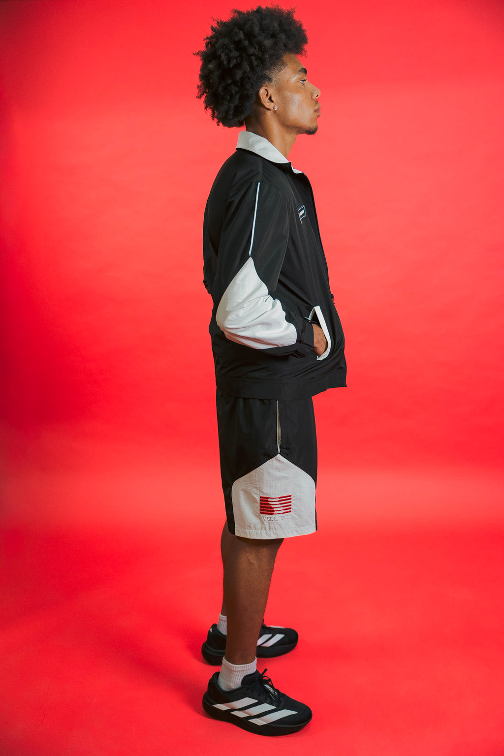 V-Sport Nylon Tracksuit Set