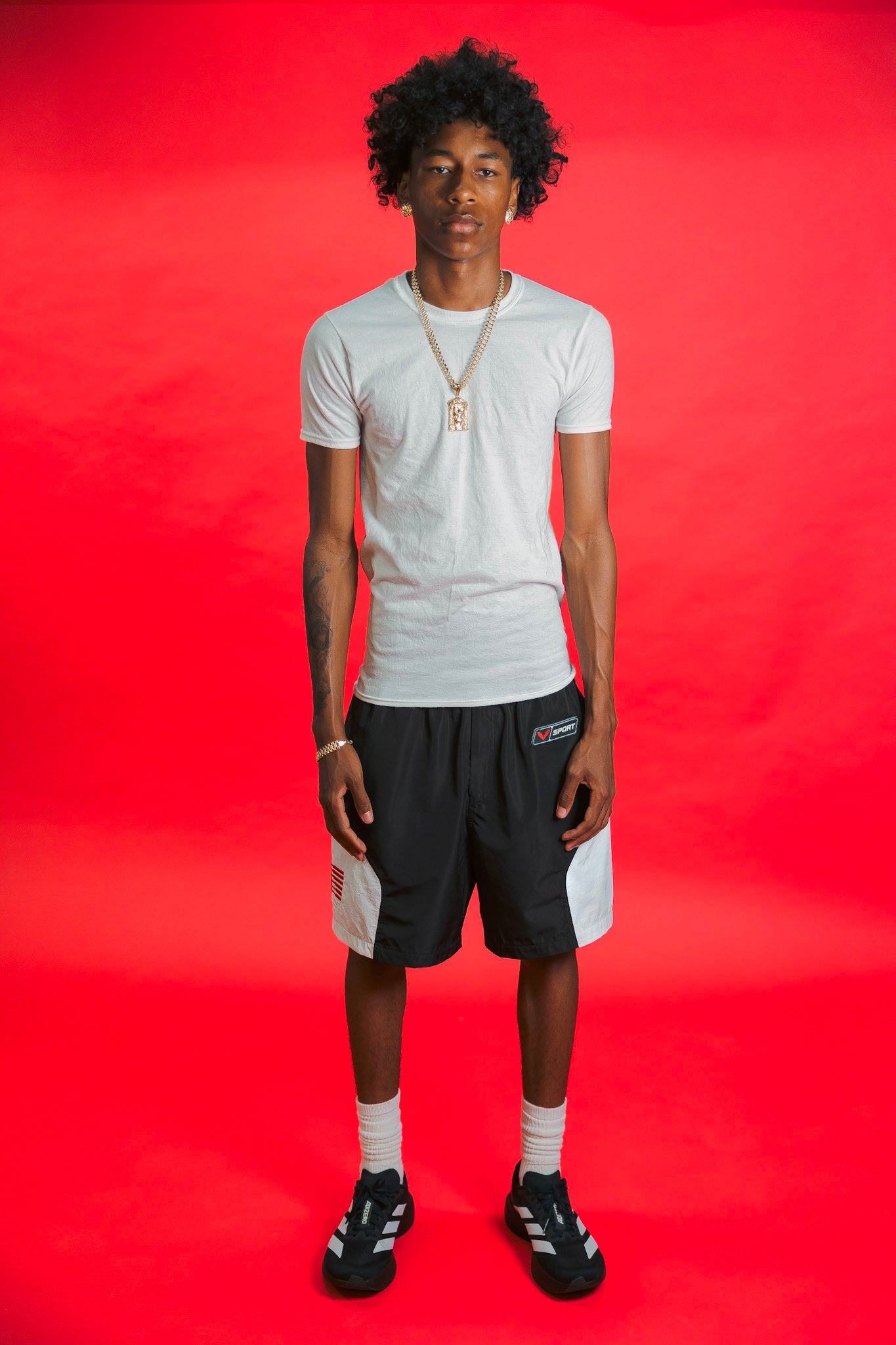 V-Sport Nylon Tracksuit Set