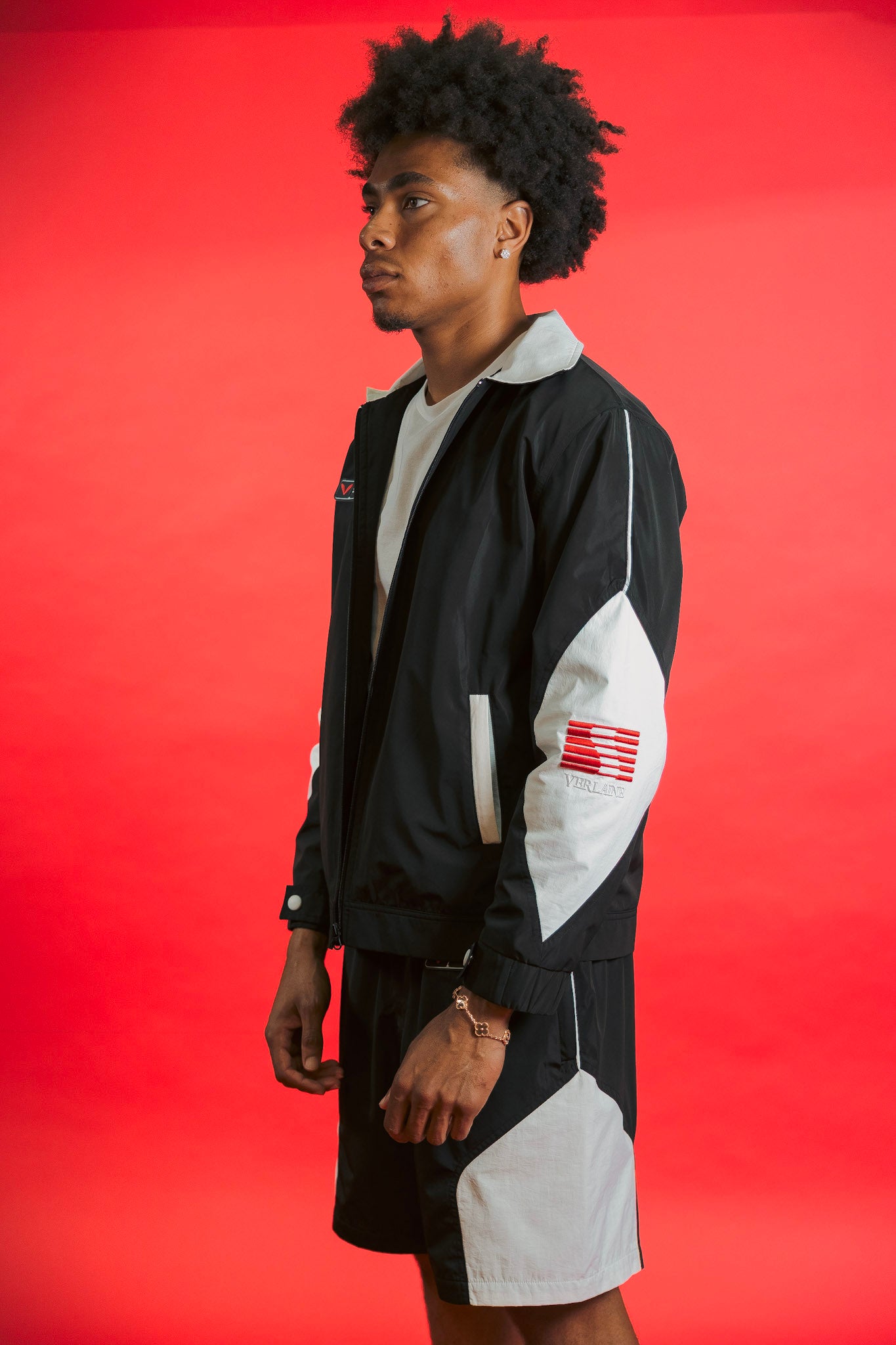 V-Sport Nylon Tracksuit Set